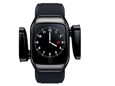 Smart watch with Bluetooth earphone heart rate IP67(2in1)