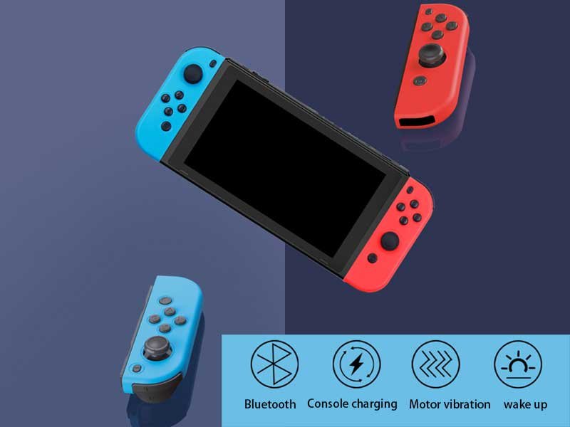 red and blue joycons