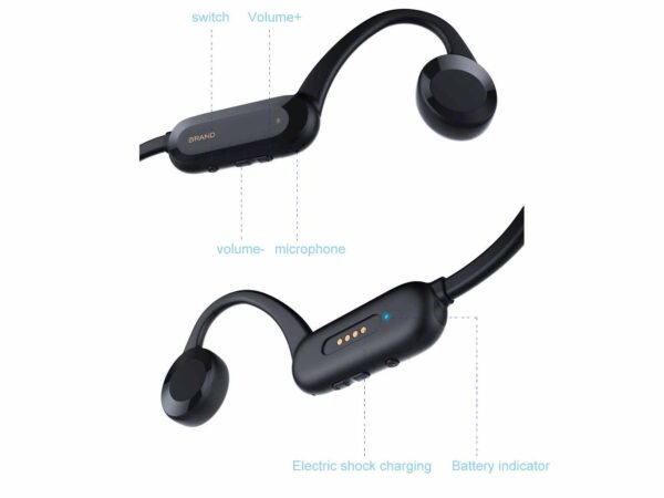 Best bone conduction headphones IPX8 waterproof 8G(button)