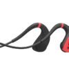 Bone conduction sports headset 8G memory IPX8(black red)