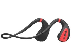 Bone conduction sports headset 8G memory IPX8(black red)