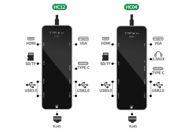 Laptop docking station 11-in-1 Type-C+HDMI+VGA+3.5AUX(interface)