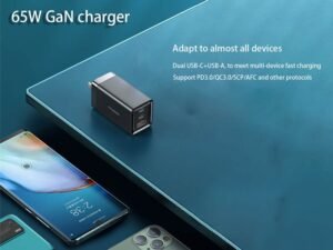 USB C laptop charger 65W GaN for smart phones, laptops