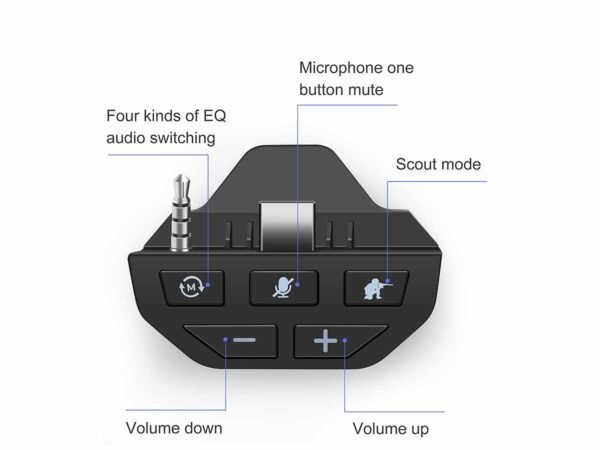 XBOX ONE headset adapter EQ sound enhancerbutton