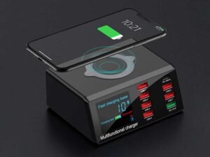 Multi port charger with wireless charging QC3.0 PD 100W