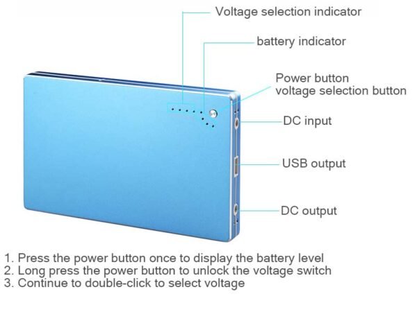power bank for laptop(button)