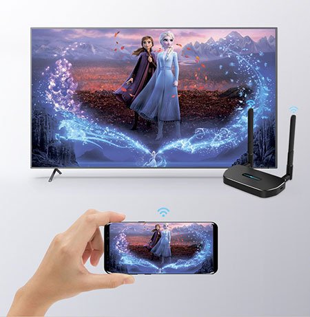 wireless hdmi transmitter and receiver 4k(connect phone)